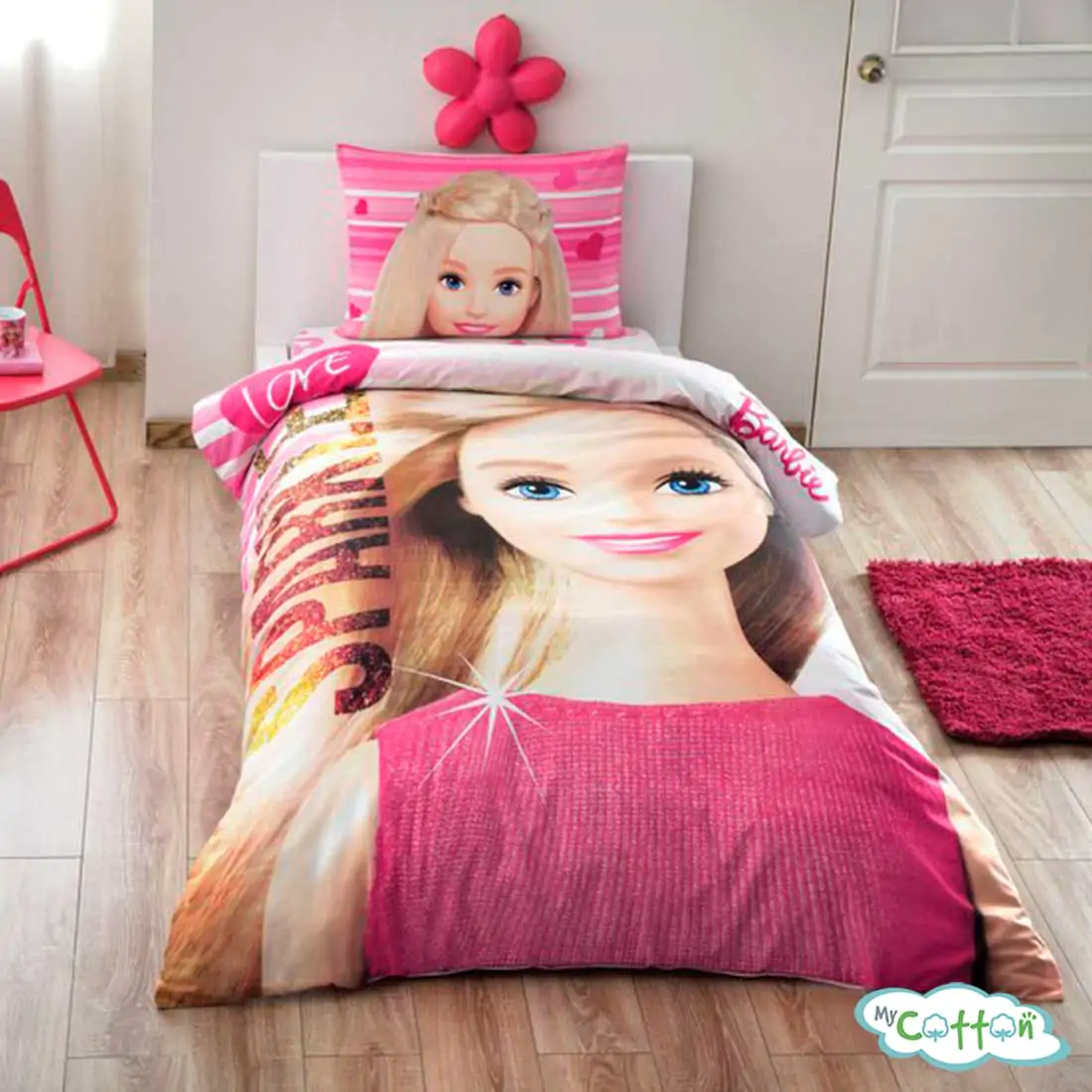 Детский комплект постельного для девочки TAC (Тач) BARBIE SPARKLE