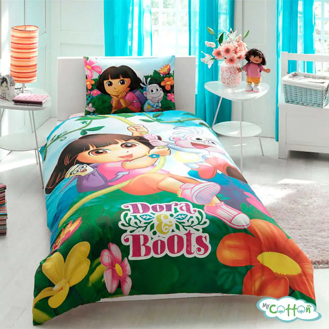 Детский комплект постельного белья для девочки TAC (Тач) DORA AND BOOTS
